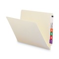 File Folders | Smead 24160 Straight Tabs Letter Size 0.75 in. Expansion 100% Recycled End Tab Folders - Manila (100/Box) image number 3