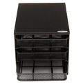 Desktop Organizers | Safco 3275BL 11.5 in. x 8.25 in. x 8.25 in. 7 Compartments 3 Drawer Hospitality Organizer - Black image number 1