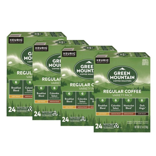 Coffee | Green Mountain Coffee 5000374159 Regular Coffee K-Cups Variety Pack - Assorted Flavors (96/Carton) image number 0