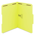 File Folders | Smead 12940 0.75 in. Expansion 2 Fasteners Letter Size Top Tab Colored Fastener Folders - Yellow Exterior (50/Box) image number 1
