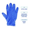Disposable Gloves | Boardwalk 380XLBXA 380 Series 4 mil Thick 9.5 in. Long Powder-Free Disposable General-Purpose Nitrile Gloves - Extra Large, Blue (100/Box) image number 6