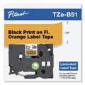 Labels | Brother P-Touch TZEB51 1 in. x 16.4 ft. TZ Standard Adhesive Laminated Labeling Tape - Black on Fluorescent Orange image number 3