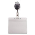 Label & Badge Holders | Advantus 91130 4.13 in. x 3.75 in. Horizontal Resealable Badge Holder Combo Pack with 30 in. Cord Badge Reel (10/Pack) image number 1