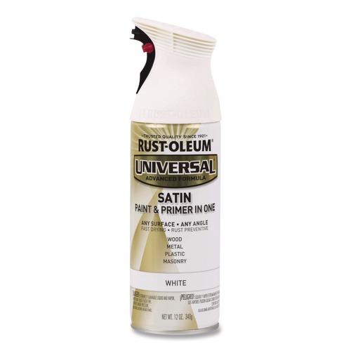 Painting | Rust-Oleum 245210 12 oz Universal Premium Spray Paint - Satin White image number 0