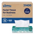 Tissues | Kleenex 21400 2-Ply Facial Tissues - White (100 Sheets/Box, 36 Boxes/Carton) image number 0