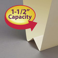 File Folders | Smead 34276 1.5 in. Expansion End Tab W-Fold 2-Fastener Folders with Reinforced Tabs - Letter Size/Manila (50/Box) image number 3