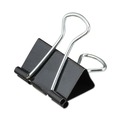 Binding Spines & Combs | Universal UNV10210 Binder Clips - Medium, Black/Silver (1 Dozen) image number 1