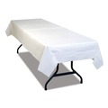Linen and Table Accessories | Tablemate TBLPT549-WH 54 in. x 108 in. Table Set Poly Tissue Table Cover - White (6/Pack) image number 8