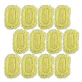 Mops | Rubbermaid Commercial FGJ15100YL00 12 in. x 5 in. Trapper Looped-End Dust Mop Head - Yellow (12/Carton) image number 0