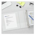 Binders | Universal UNV20746PK 11 in. x 8.5 in. 2 in. Capacity 3 Rings Slant D-Ring View Binder - White (4/Pack) image number 8