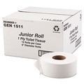  | GEN G1511 3.3 in. x 1200 ft. 1-Ply JRT Septic Safe Jumbo Bath Tissue - White (12/Carton) image number 1