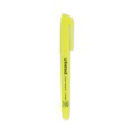 Highlighters | Universal UNV08851 Chisel Tip Pocket Highlighters - Fluorescent Yellow (1 Dozen) image number 0