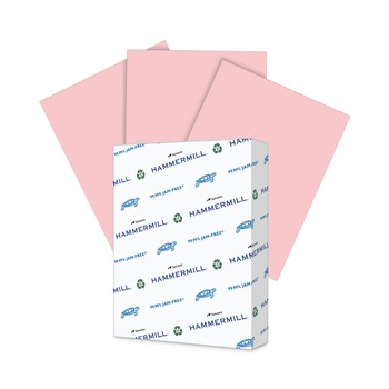 Hammermill 10338-2 Colors 8.5 x 11 20 lb. Bond Weight Print Paper - Pink (1-Ream)