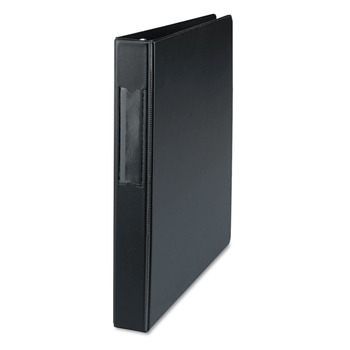 Universal UNV20761 Deluxe 1 in. Capacity Non-View D-Ring Binder with Label Holder - Black