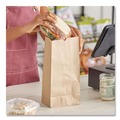 Just Launched | Ross & Wallace Paper Products 100308500PK/BL 6 in. x 3.88 in. x 12.5 in. #8 Size Grocery Paper Bags - Kraft (500/Bundle) image number 3