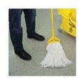 Just Launched | Boardwalk BWK224RCT 24 oz. Rayon Premium Cut-End Wet Mop Heads - White (12/Carton) image number 3