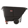 Trash & Waste Bins | Suncast Commercial RMTTHD100 1 cu. Yd. 2,200 lbs. Capacity Forkliftable Frame Heavy Duty Tilt Truck - Black/Red image number 0