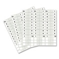 Dividers & Tabs | Redi-Tag B31001 0.44 in. Wide 1/12-Cut 1 to 10 Preprinted Numeric Legal Index Tabs - White (104/Pack) image number 2