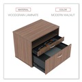 Office Filing Cabinets & Shelves | Alera ALELS583020WA Open Office Series 29.5 in. x 19.13 in. x 22.88 in. 2-Drawer Low File Cabinet Credenza - Walnut image number 3