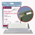 File Folders | Smead 64600 2.25 in. Wide 1/5-Cut Poly Index Tabs and Inserts For Hanging File Folders - White/Clear (25/Pack) image number 3