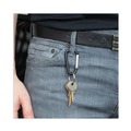 Label & Badge Holders | Advantus 75555 (10) 1 in. x 2 in. Carabiners (10) 1 in. Diameter Key Rings Aluminum Carabiner Key Chains - Black/Silver (10/Pack) image number 5