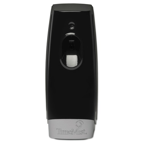 Odor Control | TimeMist 1047811 3.5 in. x 3.5 in. x 8.25 in. Settings Metered Air Freshener Dispenser - Black (6/Carton) image number 0