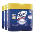 Disinfectants | LYSOL Brand 19200-80296 1-Ply 7 in. x 7.25 in. Lemon and Lime Blossom Disinfecting Wipes - White (2/Pack) image number 0