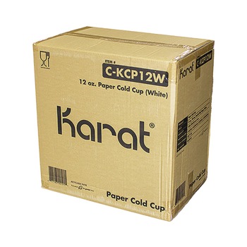 Karat C-KCP12W 12 oz. Double Poly Paper Cold Cups - White (1000/Carton)