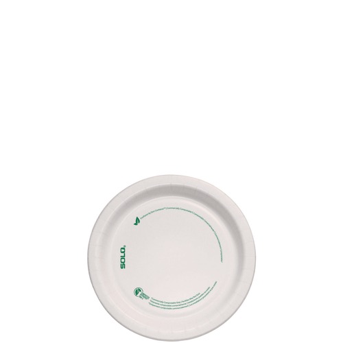 Bowls and Plates | SOLO MP6-PLANET 6 in. Diameter ProPlanet Seal Compostable Paper Dinnerware Plate - White (125/Pack) image number 0