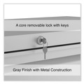 Office Filing Cabinets & Shelves | Alera 25510 42 in. x 18.63 in. x 52.5 in. 4 Legal/Letter Size Lateral File Drawers - Light Gray image number 8