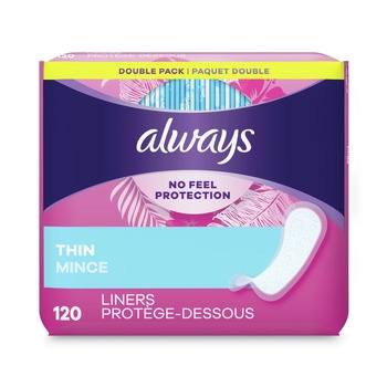 PRODUCTS | Always 10796PK Thin Daily Panty Liners, Regular, 120/pack