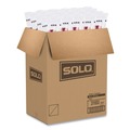 Cups and Lids | SOLO 316SI-0041 16 oz. Paper Hot Drink Cups in Bistro Design - Maroon (50/Pack) image number 3