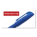 Permanent Markers | Universal UNV07073 Fine Bullet Tip Pen-Style Permanent Marker - Blue (1 Dozen) image number 6