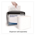 Paper Towels and Napkins | Boardwalk BWK6000INTW 6.3 in. x 8.5 in. 1-Ply Interfold Napkins - White (12/Carton) image number 3