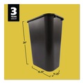 Trash Cans | Rubbermaid Commercial FG295700BLA 10.25-Gallon Rectangular Deskside Wastebasket - Black image number 4