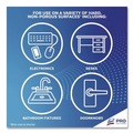 Hand Wipes | LYSOL Brand 19200-81700 7 in. x 7.5 in. 1-Ply Dual Action Disinfecting Wipes - Citrus, White/Purple (6 Canisters/Carton) image number 7