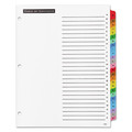 Dividers & Tabs | Office Essentials 11677 Table 'n Tabs 11 in. x 8.5 in. 26-Tab A to Z Dividers - Assorted Tabs/White (1-Set) image number 1