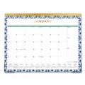 Bulletin Boards | Blue Sky 133694 22 in. x 17 in. 12-Month (Jan to Dec): 2026 Tile Monthly Desk Pad Calendar - Geometric Artwork, White/Blue/Green Sheets image number 0