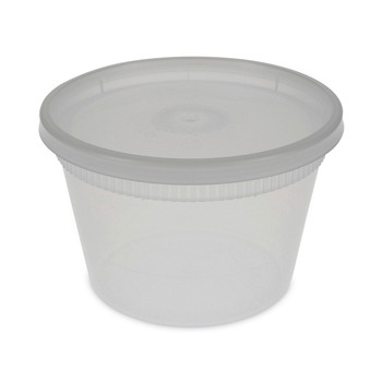 FOOD TRAYS CONTAINERS LIDS | Pactiv Corp. YSD2516 Delitainer Microwavable Combo, 16 Oz, 2 X 2 X 2, Clear, 240/carton
