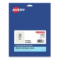 Labels | Avery 22876 2 in. Diameter Round Labels - White with Gold Border (120/Pack) image number 0