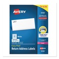 Dividers & Tabs | Avery 05155 0.66 in. x 1.75 in. Easy Peel Address Labels with Sure Feed Technology for Laser Printers - White (60/Sheet, 100 Sheets/Box) image number 0