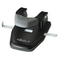 Staple Punches | Swingline A7074050D 1/4 in. Holes 28-Sheet Comfort Handle Steel Two-Hole Punch - Black/Gray image number 1