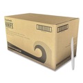 Cutlery | Boardwalk BWKKNIFEWHPSIW Heavyweight Wrapped Polystyrene Knife Cutlery - White (1000/Carton) image number 0