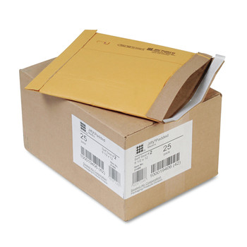 Sealed Air 64775 Jiffy #2 Paper Padding Self-Adhesive Closure 8.5 in. x 12 in. Padded Mailer - Natural Kraft (25/Carton)