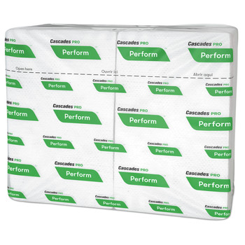Cascades PRO T410 6.5 in. x 4.25 in. 1-Ply Perform Interfold Napkins - White (6016/Carton)