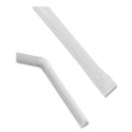 Cutlery | Boardwalk BWKFSTW775W25 7.75 in. Flexible Plastic Wrapped Straws - White (20/Carton) image number 4