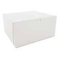 Food Trays, Containers, and Lids | SCT SCH 0989 12 in. x 12 in. x 6 in. Paper One-Piece Non-Window Bakery Boxes - White (50/Carton) image number 0