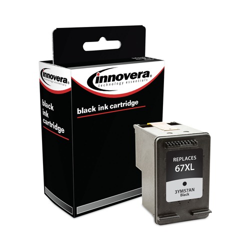 Ink & Toner | Innovera IVR3YM57AN 240 Page-Yield Remanufactured Ink Replacement for 67XL - Black image number 0