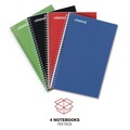 Notebooks & Pads | Universal UNV66414 9.5 in. x 6 in. 3-Subject Medium/College Rule Wirebound Notebook - Assorted Cover Colors (4/Pack) image number 2
