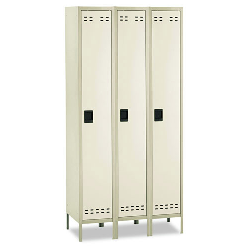 Office Filing Cabinets & Shelves | Safco 5525TN 1-Tier 3-Column 36 in. x 18 in. x 78 in. Locker - 2-Tone Tan image number 0